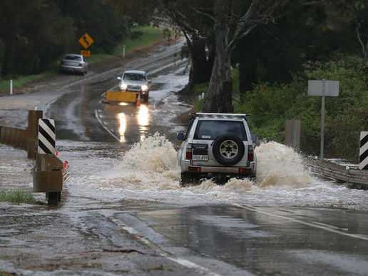 Flooded Armagh Creek near Clare. Picture - Dylan Coker