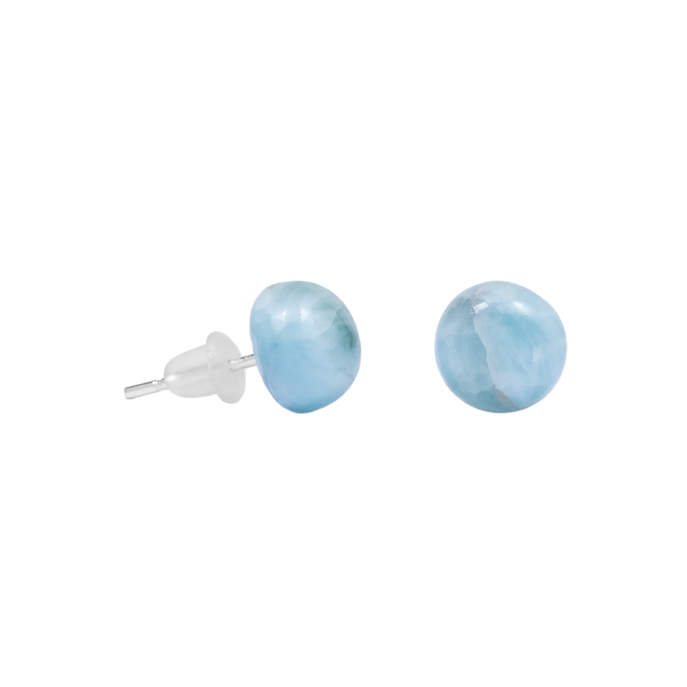 Thumbnail: Natural Stone Post Earrings