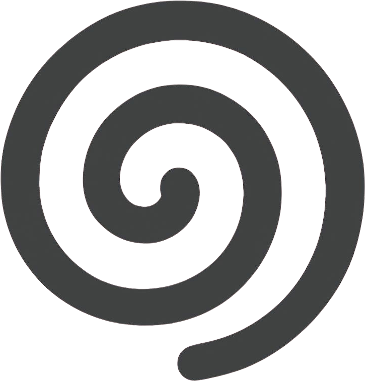 Generate _minimal spiral icon_ in a modern vector art style with a flat design aesthetic.j