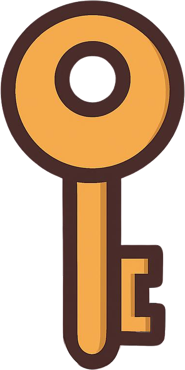 Generate _minimal key icon_ in a modern vector art style with a flat design aesthetic.jpg