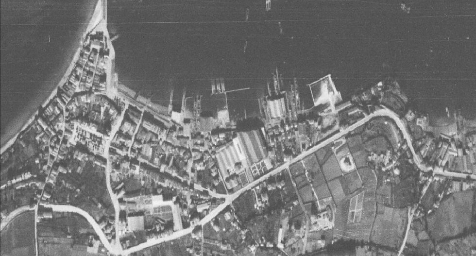 Foto aérea, 1945.