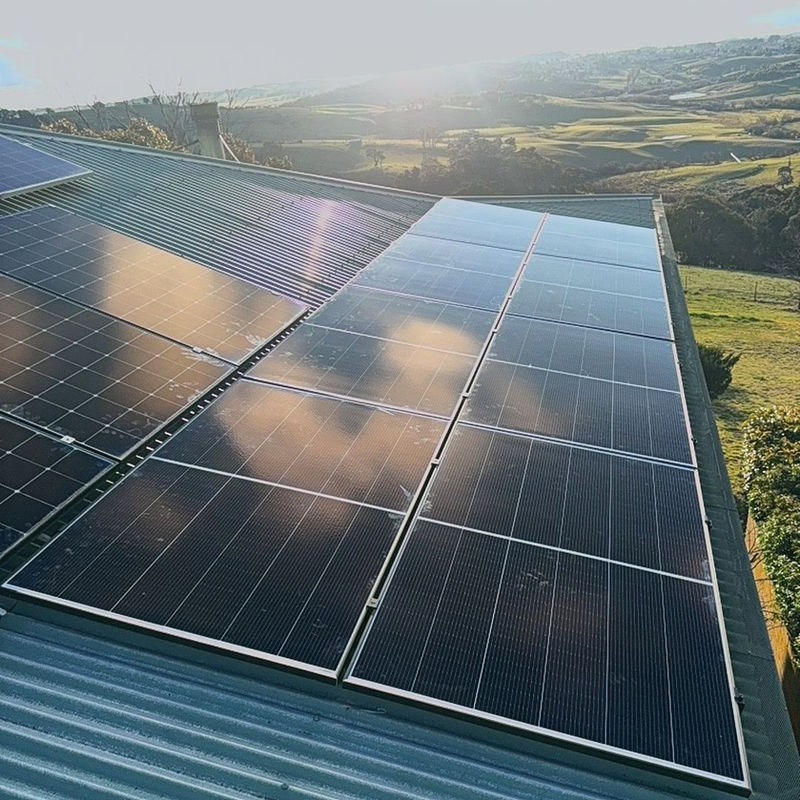 Solar at sunrise over the valley · Oberon NSW