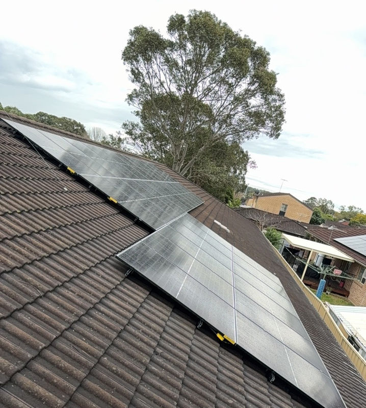 30kW Jinko solar system on a tiled roof · Macquarie Fields NSW