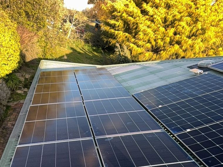 7.6kW solar system among autumn trees · Oberon NSW