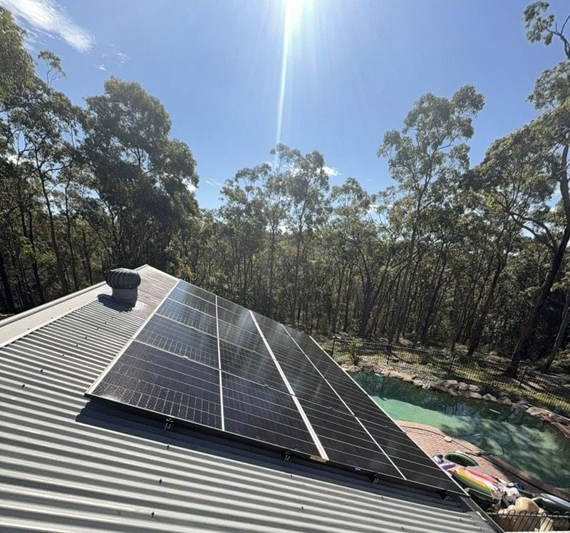 Solar panels installed on a home in Warrimoo, Blue Mountains