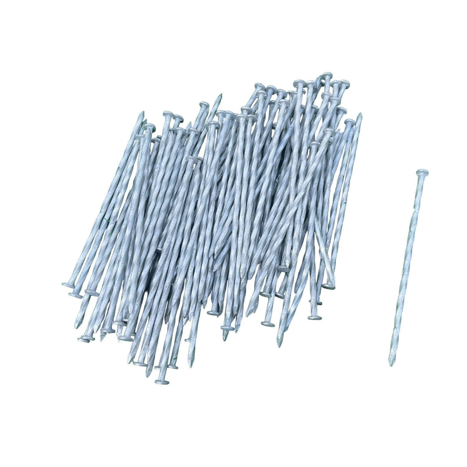 6-Inch Galvanized Spiral Landscape Edging Spikes - 7 Gauge