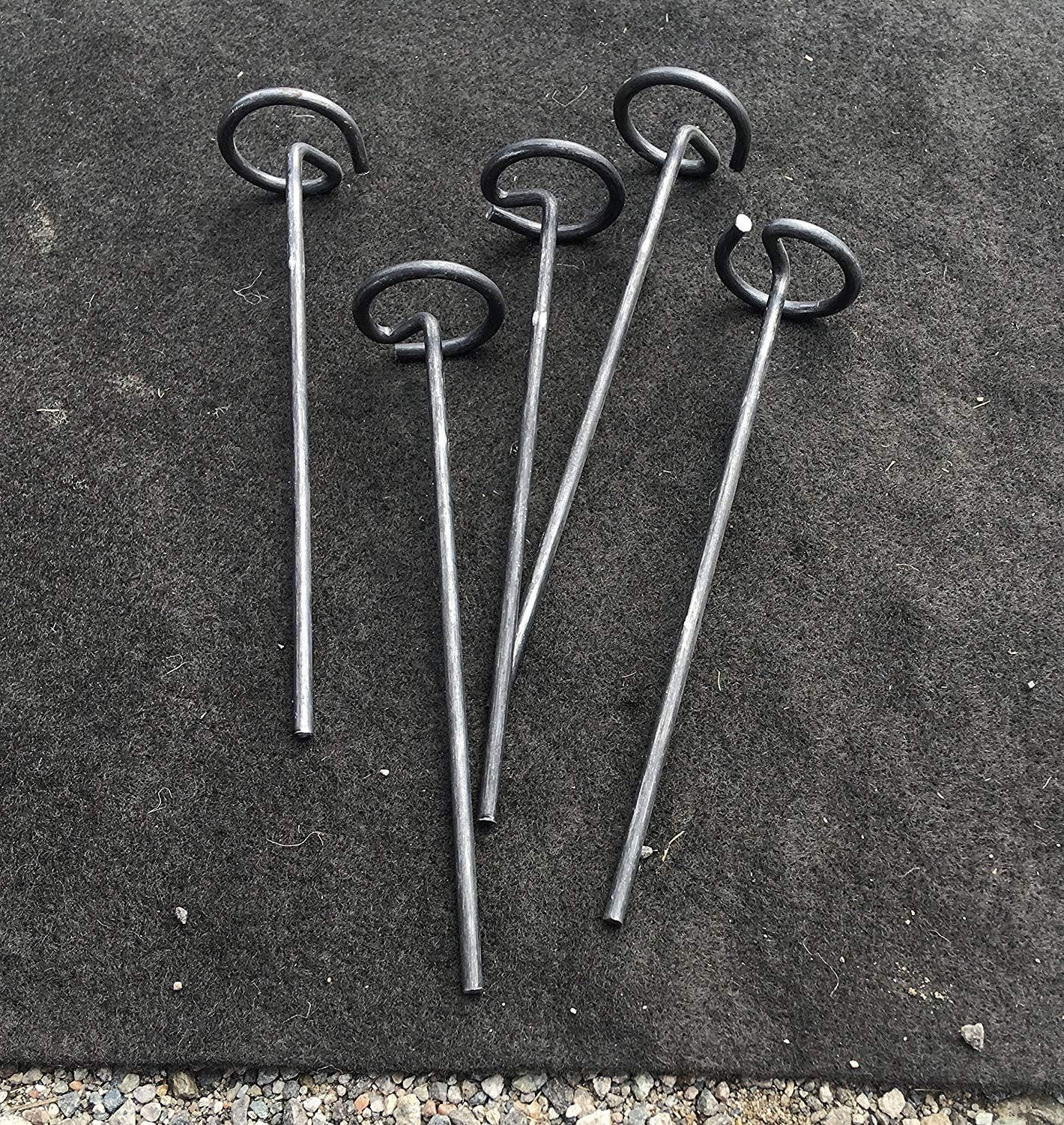 6-Inch Circle-Top Landscape Pins - Galvanized 8 Gauge