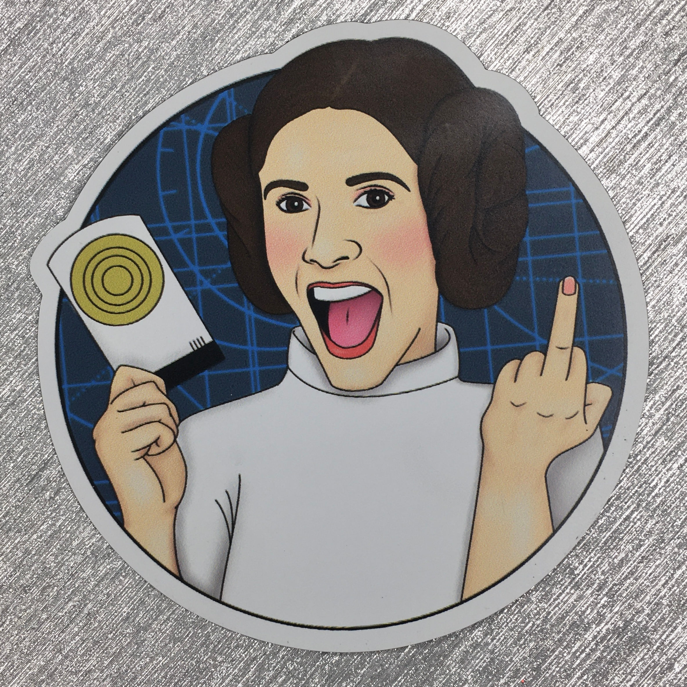Leia One-Finger Salute Magnet
