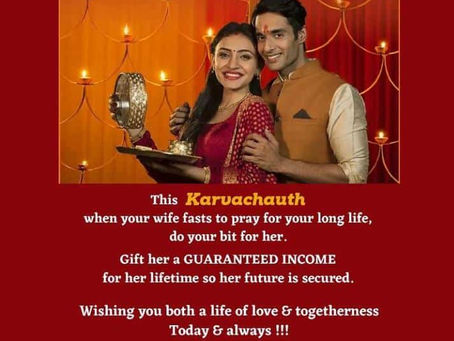 Gift LIFETIME SECURITIES for Karvachauth 🎁💝💌🎊🎎🧾💰🇮🇳☺️