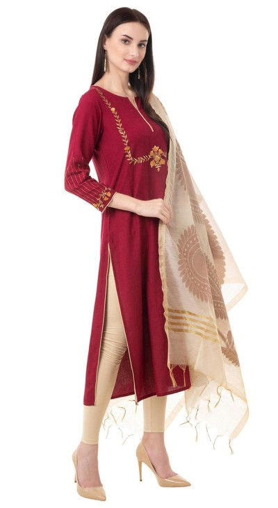 Thumbnail: Maroon Rayon Kurti