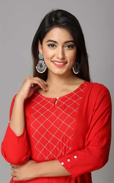 Red Anarkali Kurti