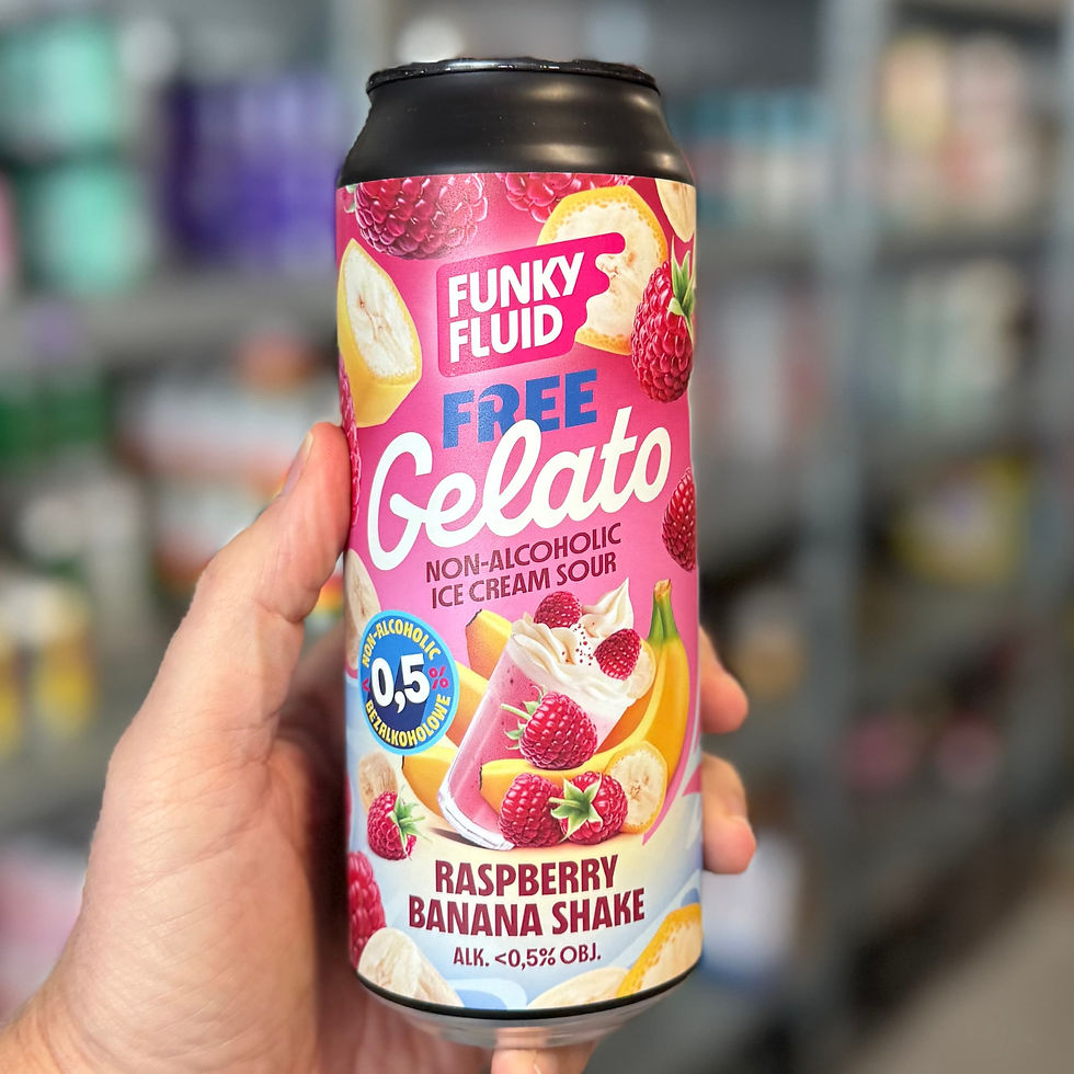 Funky Fluid Free Gelato Rasberry Banana shake alcoholvrij bier