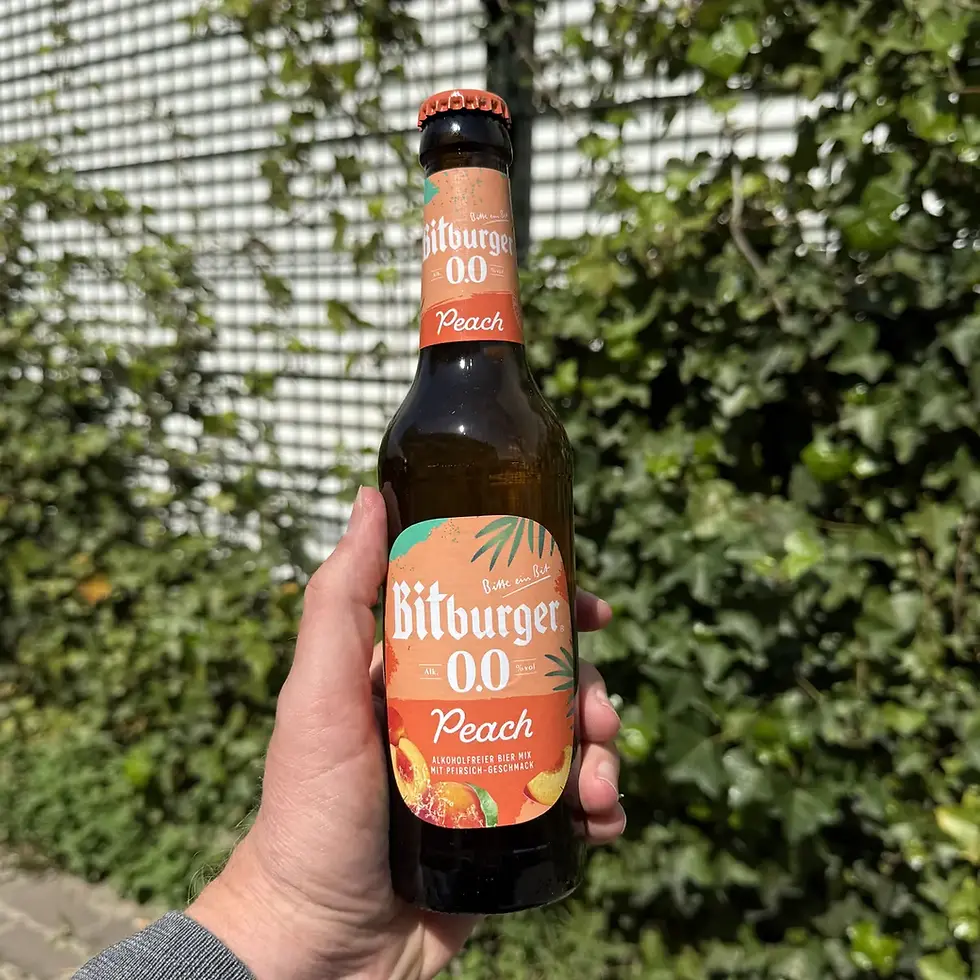 bitburger peach perzik radler alcoholvrij bier