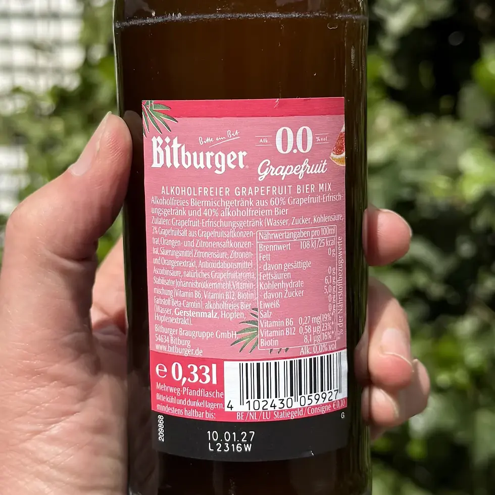 Thumbnail: bitburger grapefruit radler alkoholfrei bier