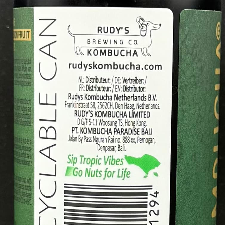 Thumbnail: Rudy's Kombucha - Matcha & Passionfruit alcoholvrij glutenvrij