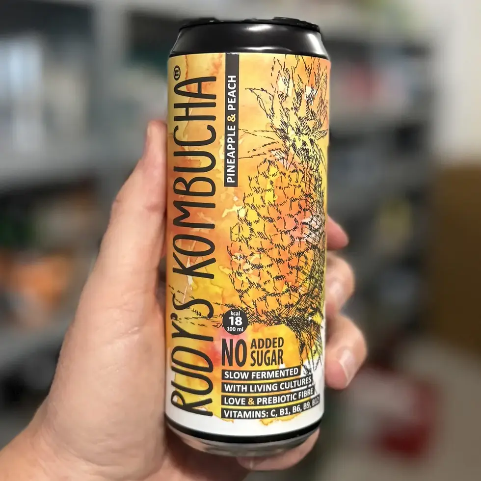 Rudy's Kombucha Pinapple Peach alcoholvrij