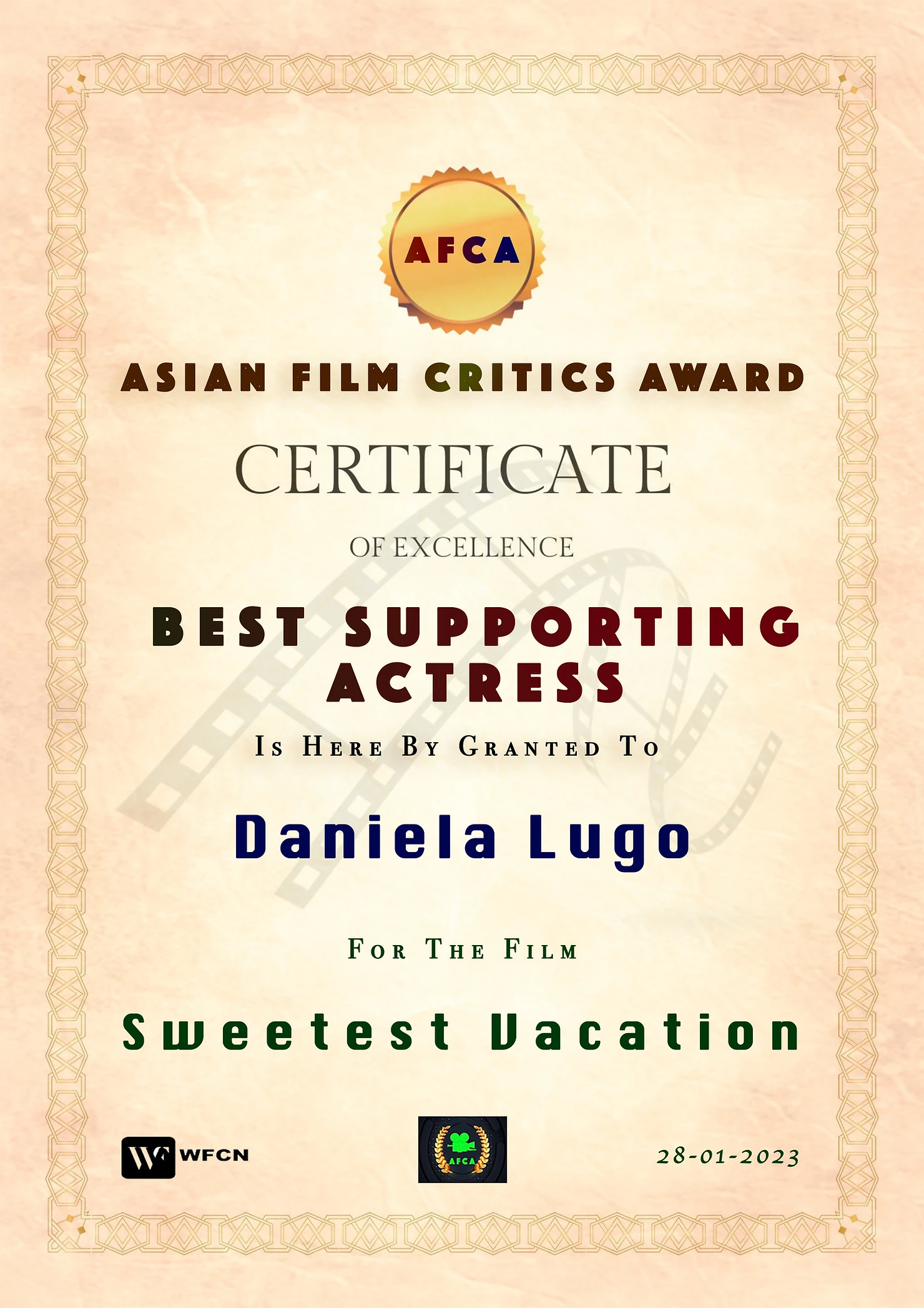 DANIELA LUGO BEST SUPPORTIVE ACTRESS