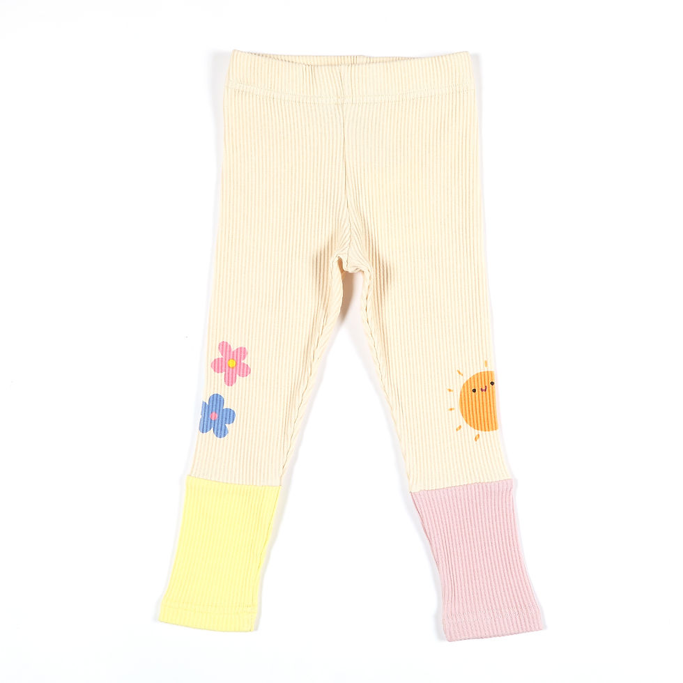 Thumbnail: Duo Color Legging Pink & Yellow