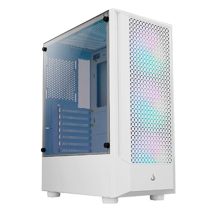 Gabinete Gamer Rise Mode Wave Black, Mid Tower, Vidro Fumê, ARGB, ATX