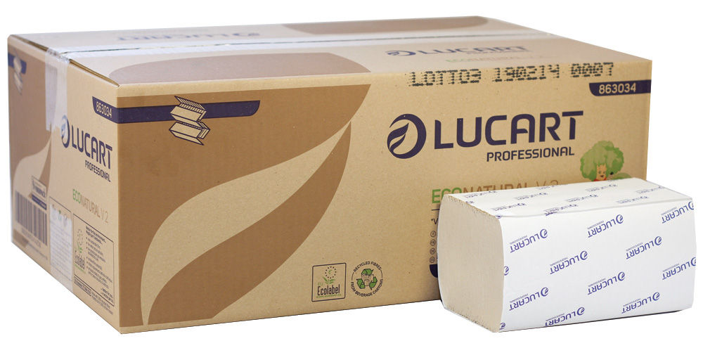Lucart EcoNatural V Interfold 2 Ply Paper Towel 863044