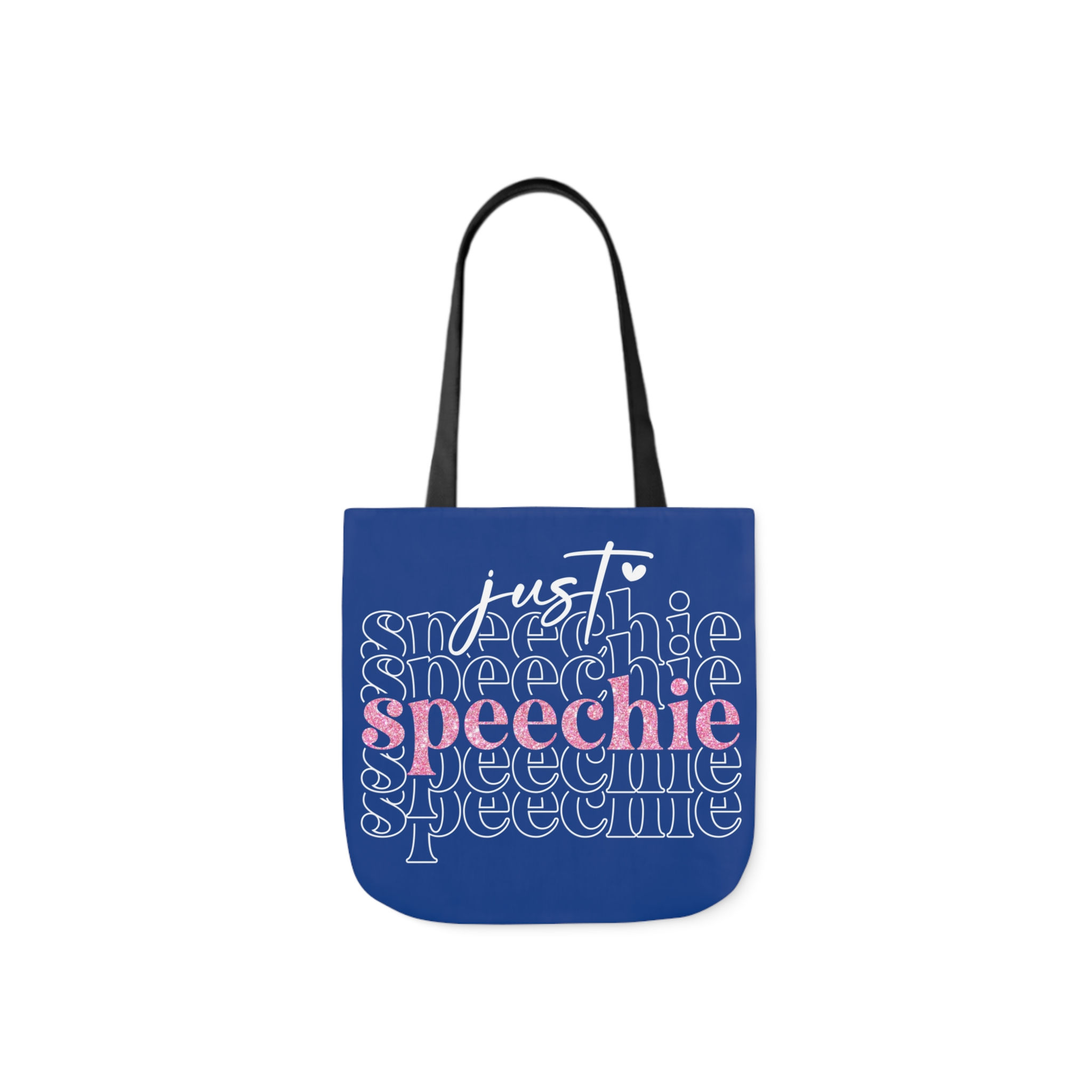 Just Speechie Blue and Glitter Pink Canvas Tote Bag