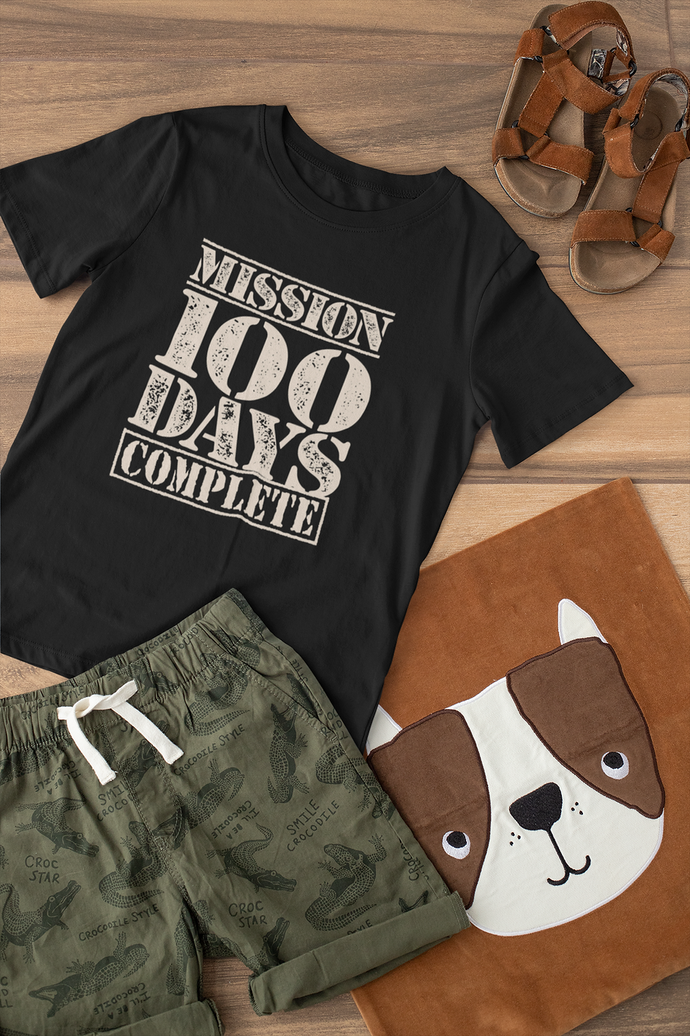 Thumbnail: 100 Days of School T-Shirt , Military 100th Day of School, Kid Shirt 100 Days