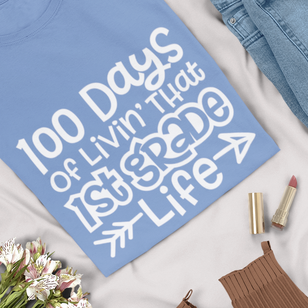 Thumbnail: Teacher Life 100 Days T-Shirt, Customized Grade/Name, Teachers, SLPs, Educators