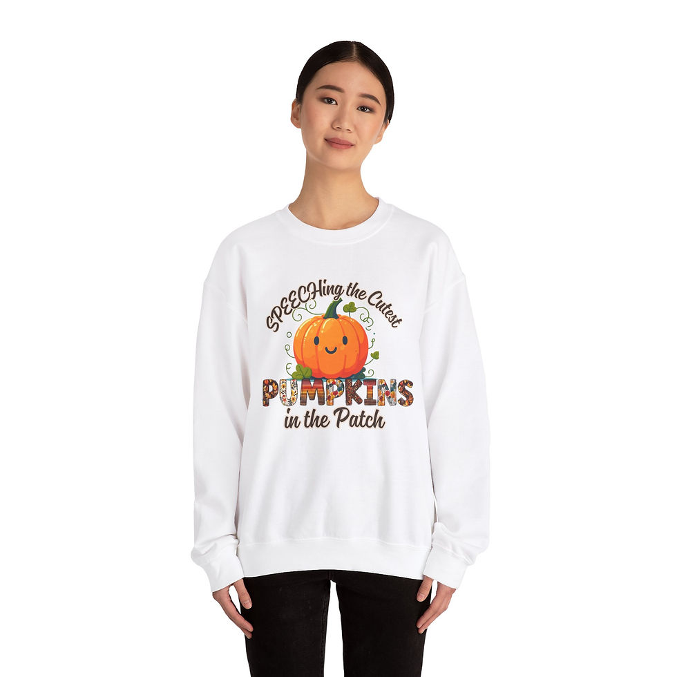 Thumbnail: Speeching the Cutest Pumpkins in the Patch SLP Unisex Crewneck Autumn Sweatshirt