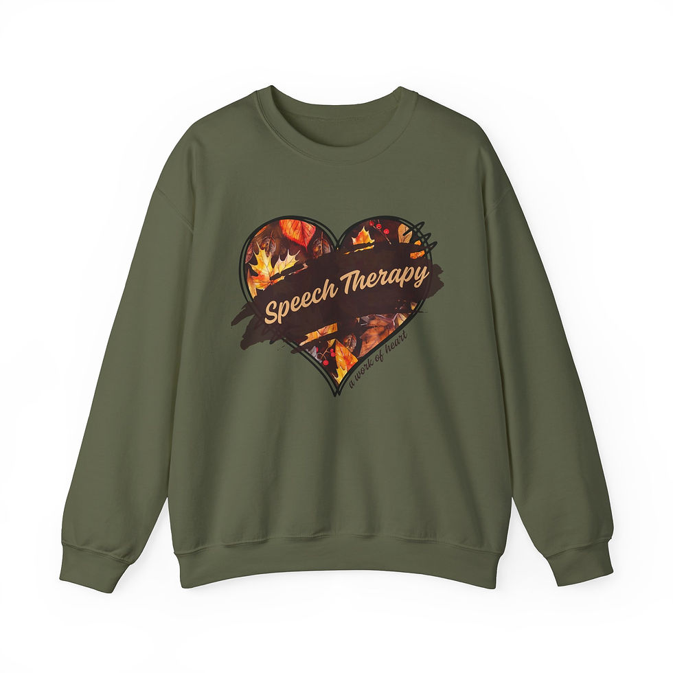 Thumbnail: Speech Therapy Work of Heart Fall Leaves Unisex Heavy Blend Crewneck Sweatshirt