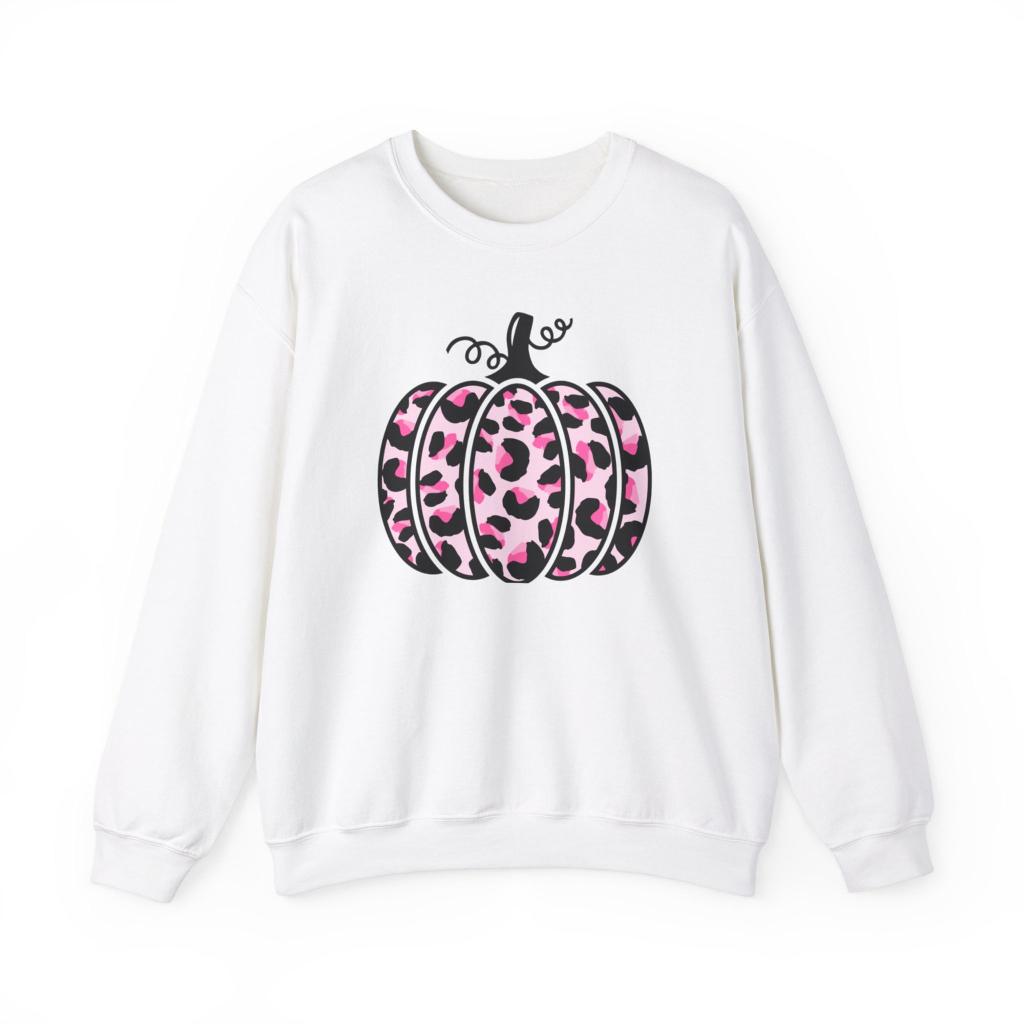 Pink Cheetah on Pink Pumpkin Unisex Heavy Blend™ Crewneck Sweatshirt