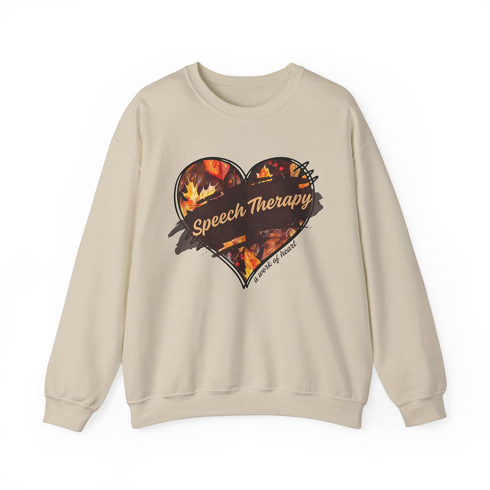 Thumbnail: Speech Therapy Work of Heart Fall Leaves Unisex Heavy Blend Crewneck Sweatshirt