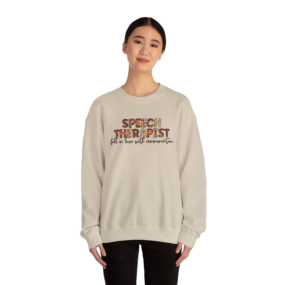 Thumbnail: SLP Fall in Love with Communication Unisex Heavy Blend™ Crewneck Sweatshirt