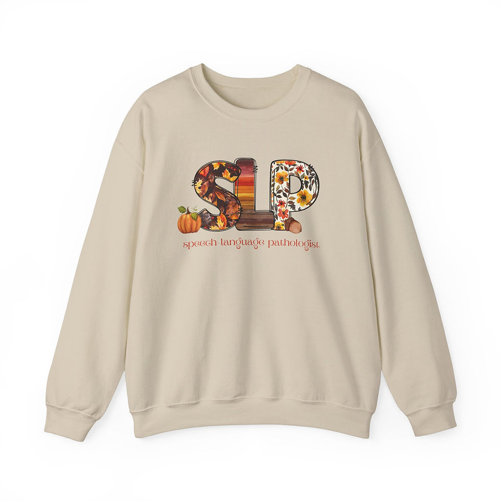 Thumbnail: SLP Speech Language Pathologist Fall Leaves Unisex Crewneck Autumn Sweatshirt