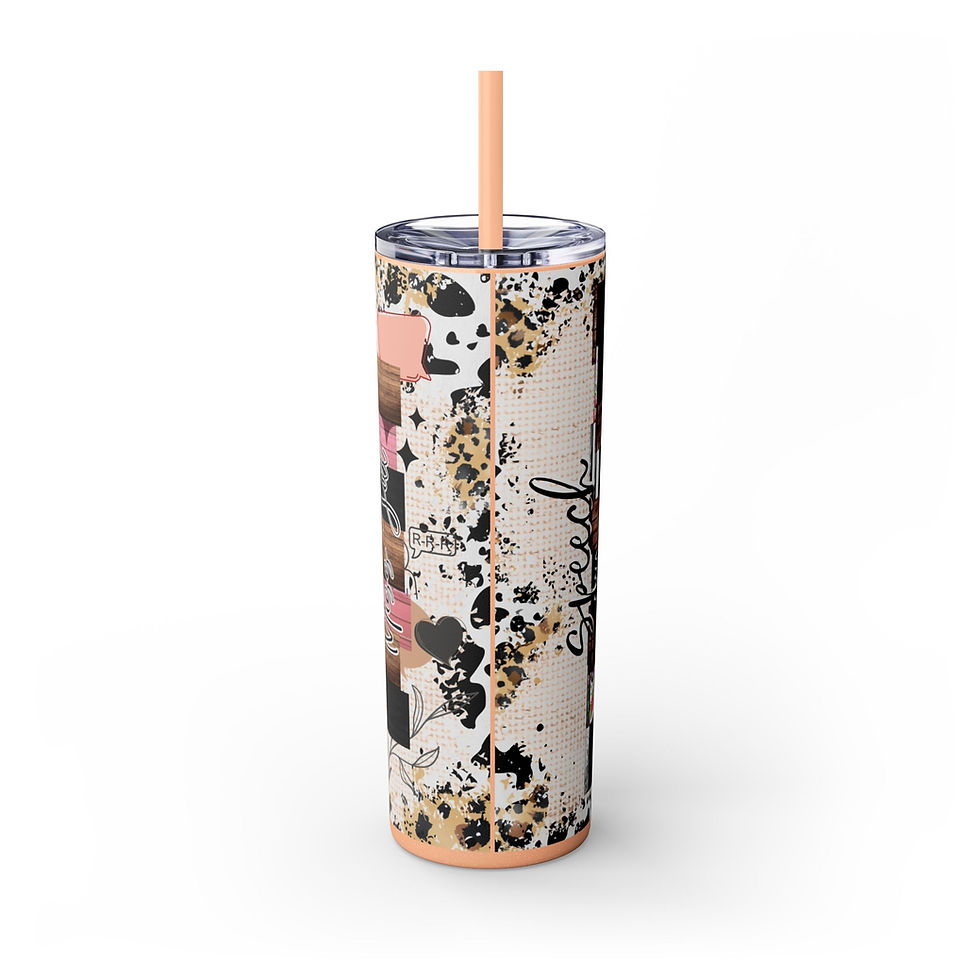 Thumbnail: Boho Speech Therapist Personalized Skinny Tumbler 20 oz. Perfect Gift for SLP!