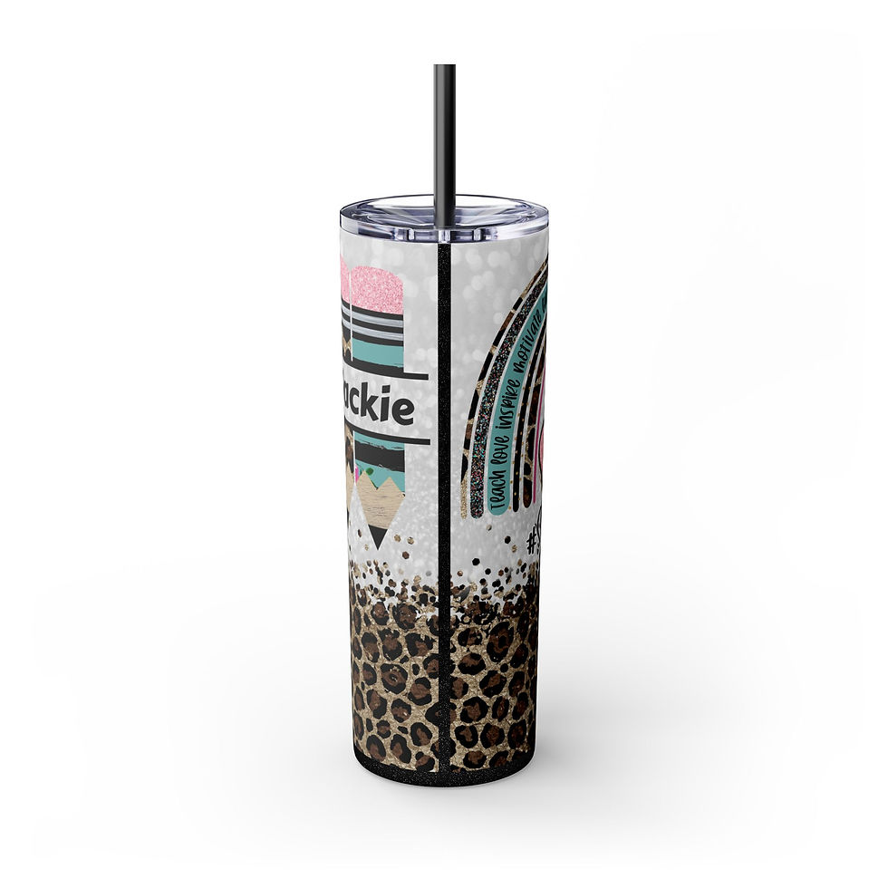 Thumbnail: Personalized Skinny 20 oz. Tumbler with Straw for SLPs - Perfect Gift!
