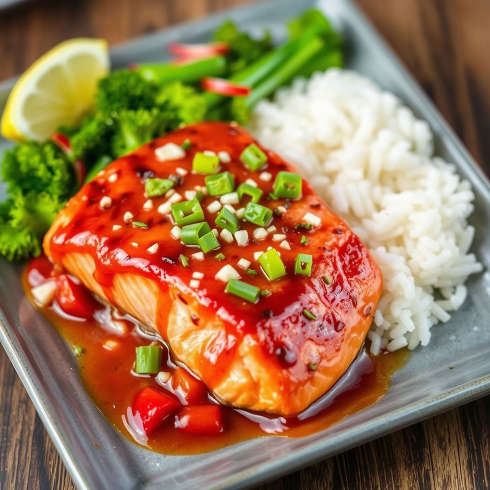 BLAZIN ASIAN GRILLED SWEET CHILI SALMON 