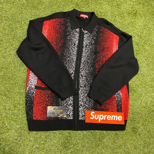 Supreme Gradient Stripe Zip Up Cardigan Black: XL | Sneaker Ace