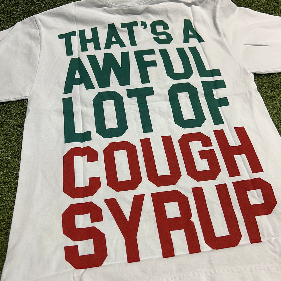 Thumbnail: White Cinco De Mayo Awful Lot Of Cough Syrup Shirt: L