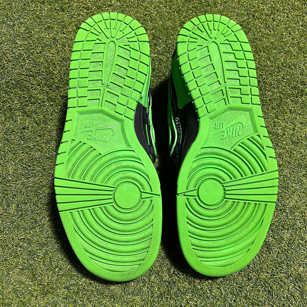 Thumbnail: Green Strike Off White Air Rubber Dunk Low: 9.5