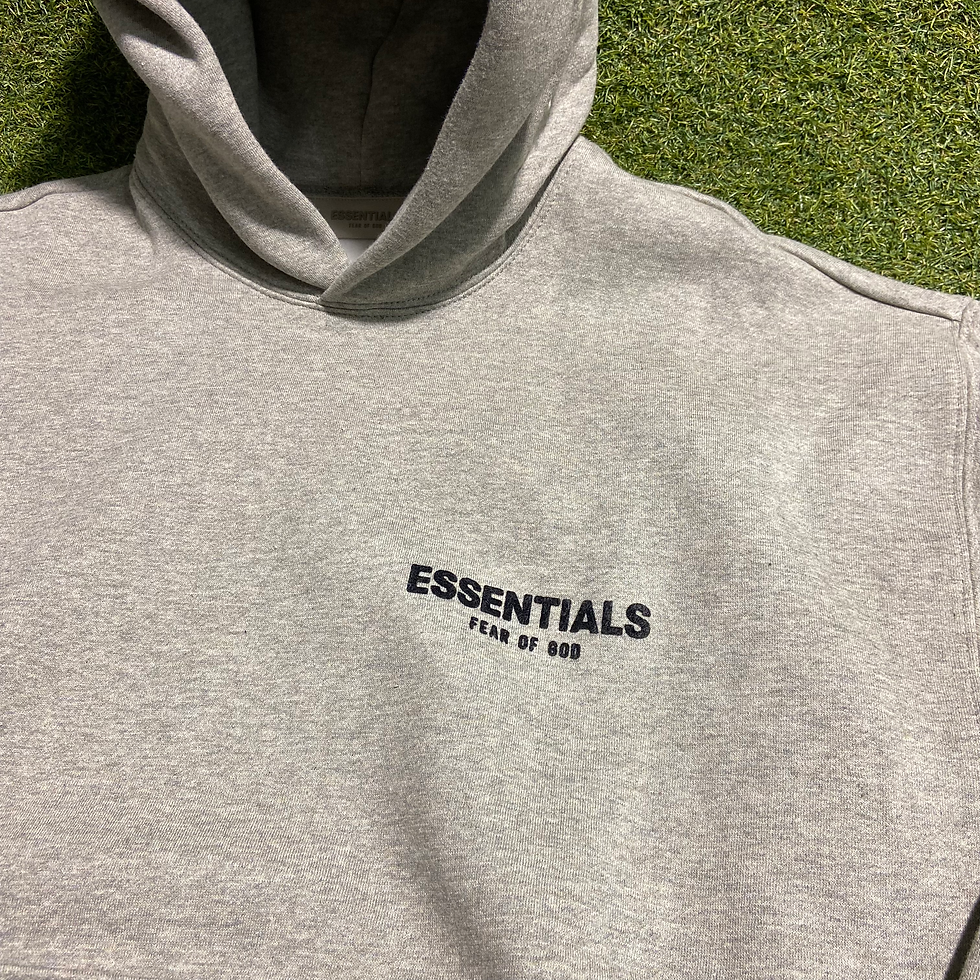 Thumbnail: Dark Oatmeal Fear Of God Essentials Hoodie: XL
