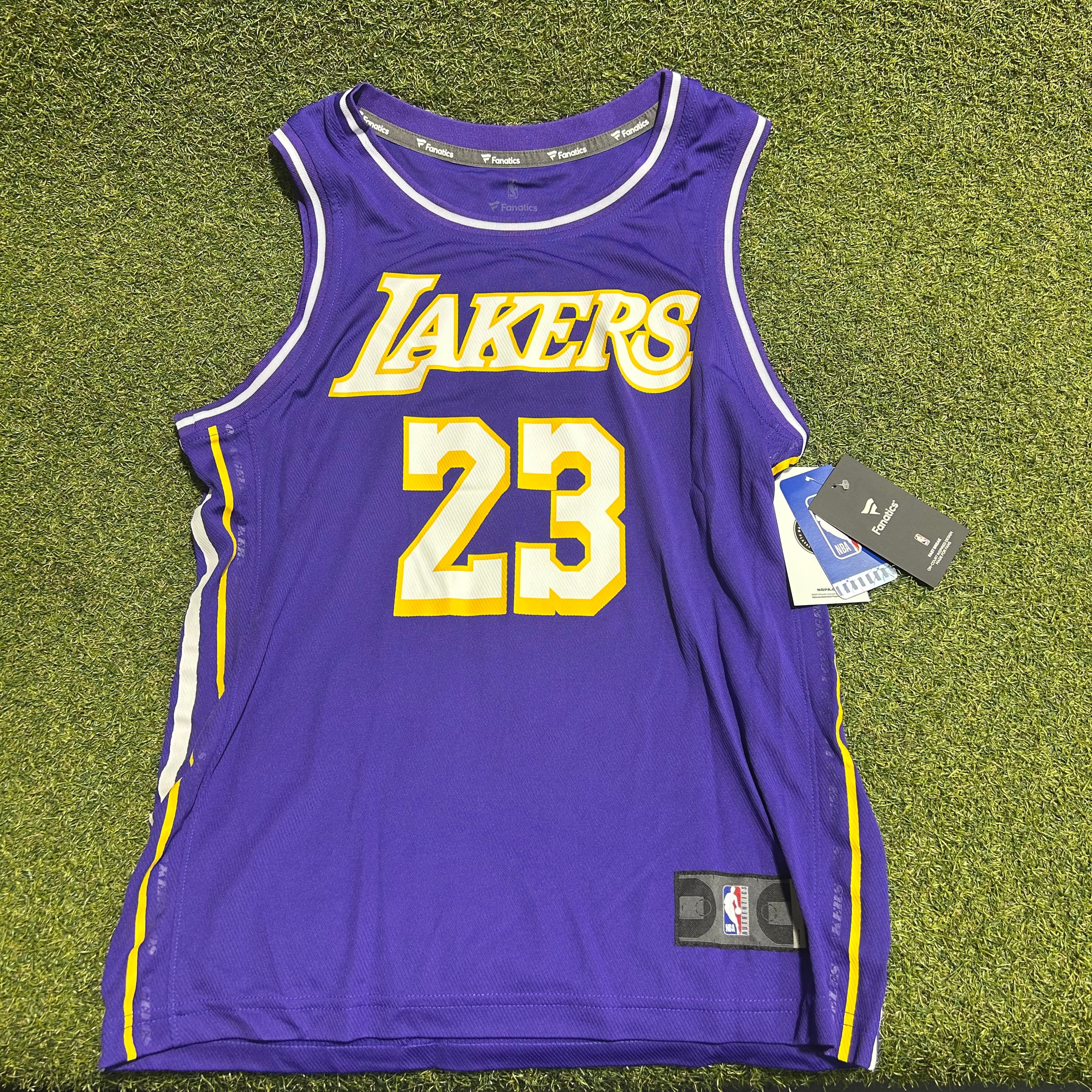 Los Angeles Lakers James Nike Jersey Purple: L