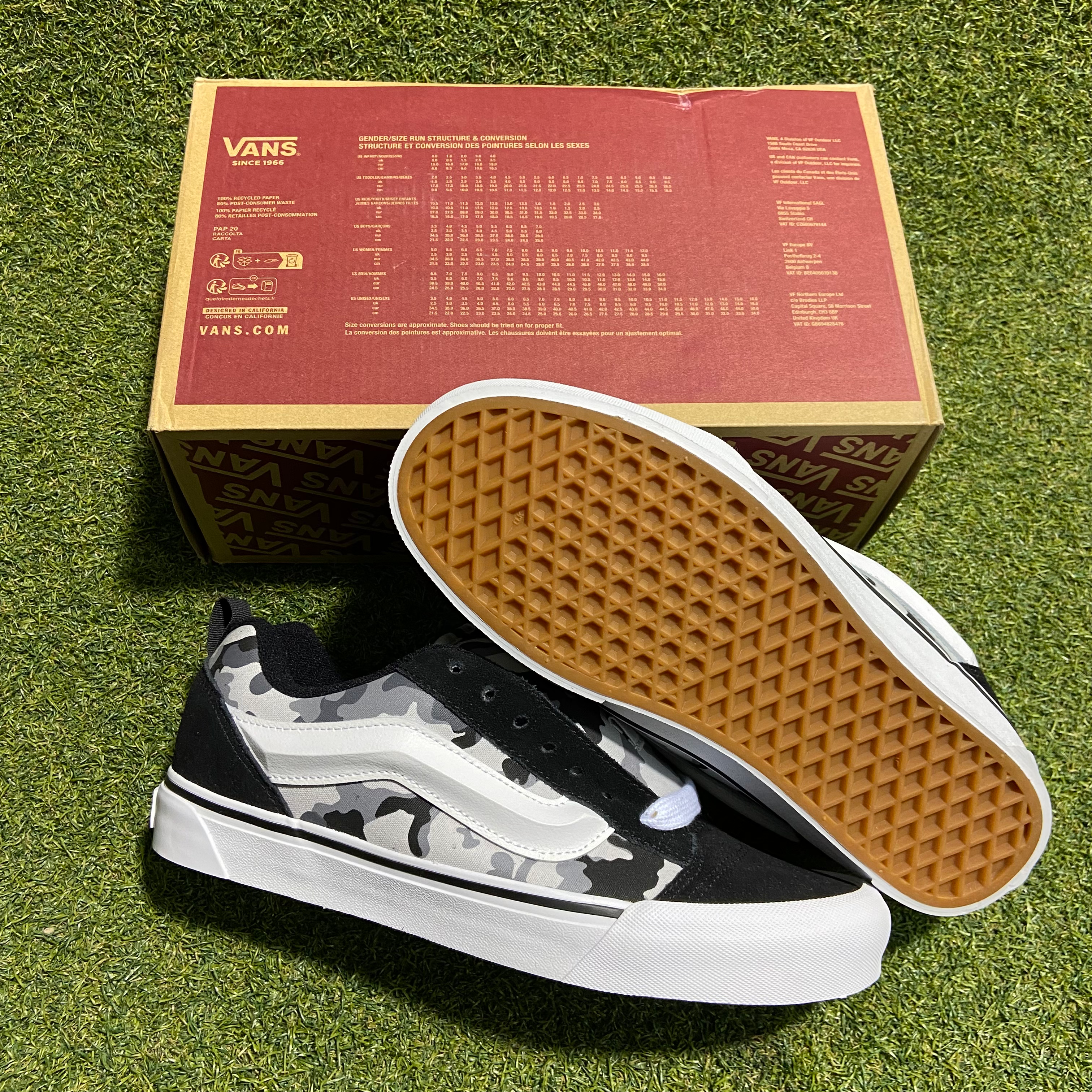Black White Camo Knu Skool Vans: 8