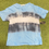 Thumbnail: Blue White Tie Dye Skinny Arrow Skinny Off White Shirt: XL