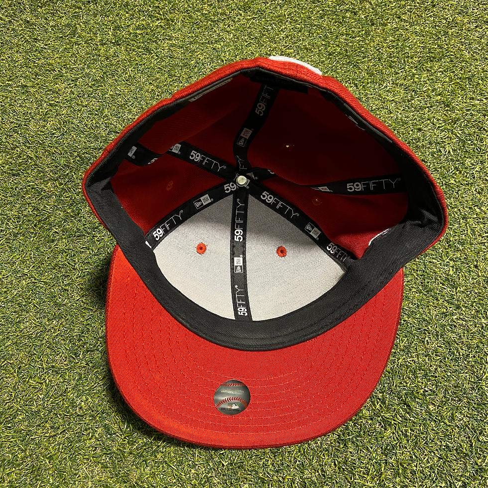 Thumbnail: Red Los Angeles Angels Fitted: 7 3/4