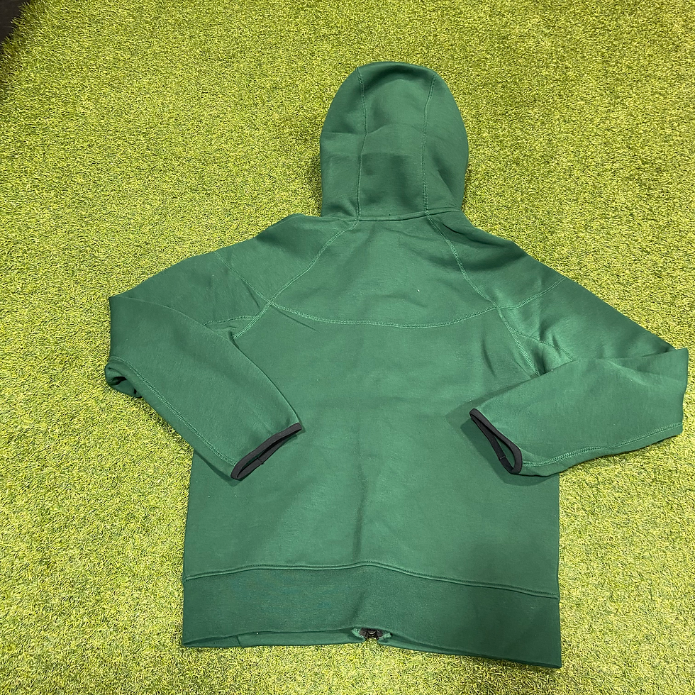 Thumbnail: Green Nike Tech Full Zip Hoodie: M