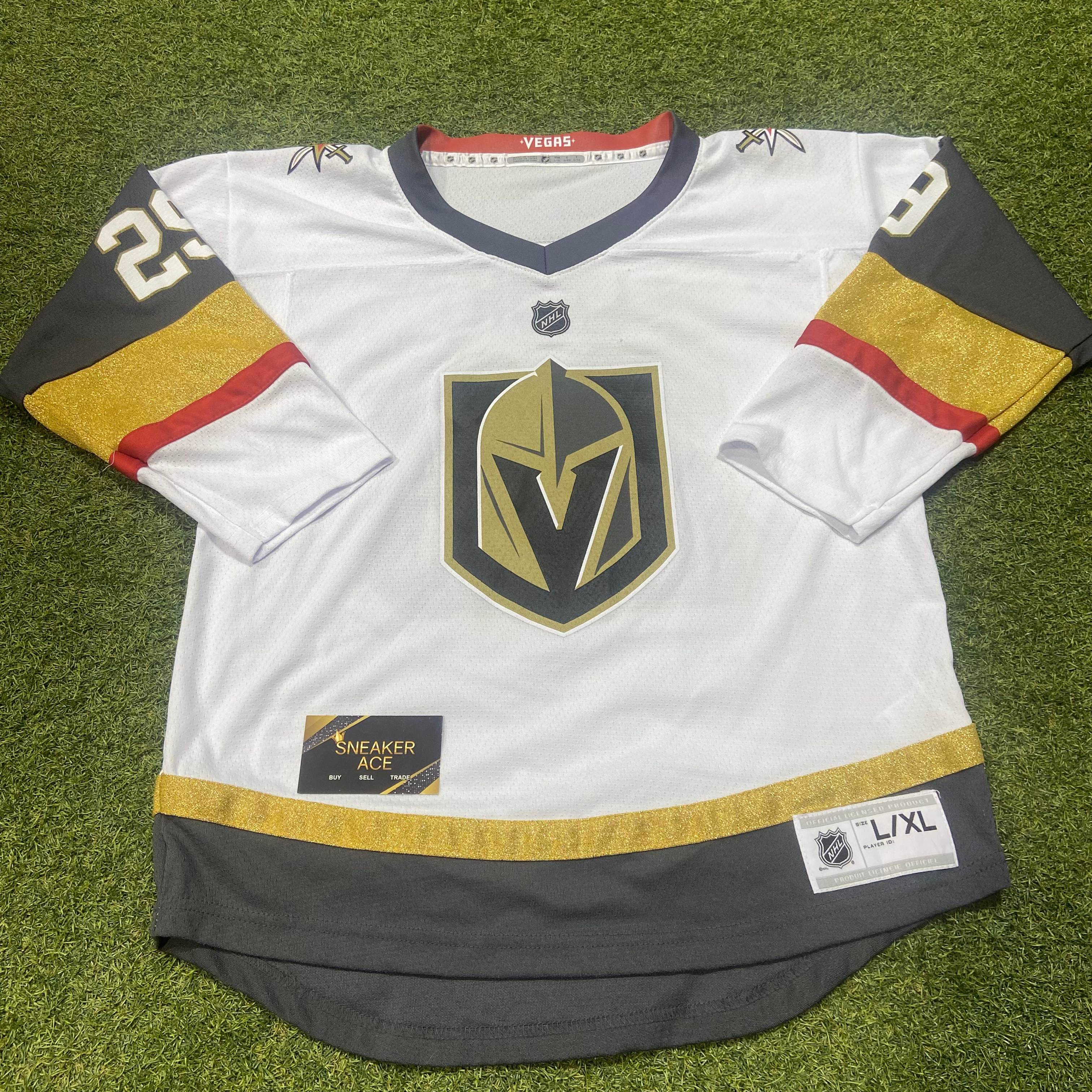 Las Vegas Golden Knights Fleury Jersey White: Y-L/XL