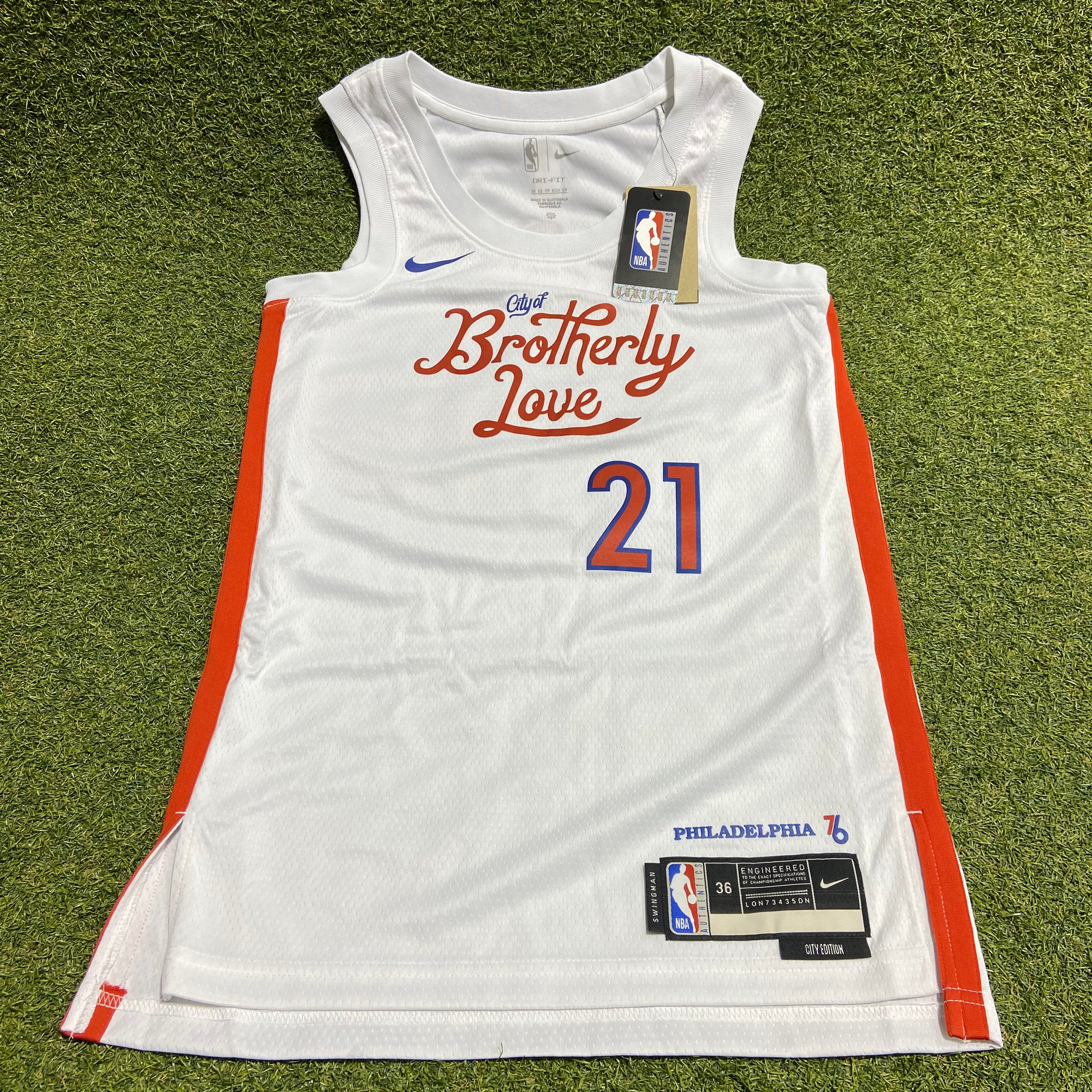 Philadelphia 76ers Embiid Nike Jersey White: S