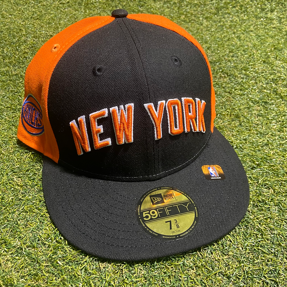 Thumbnail: Black Orange New York Knicks Fitted: 7 3/8