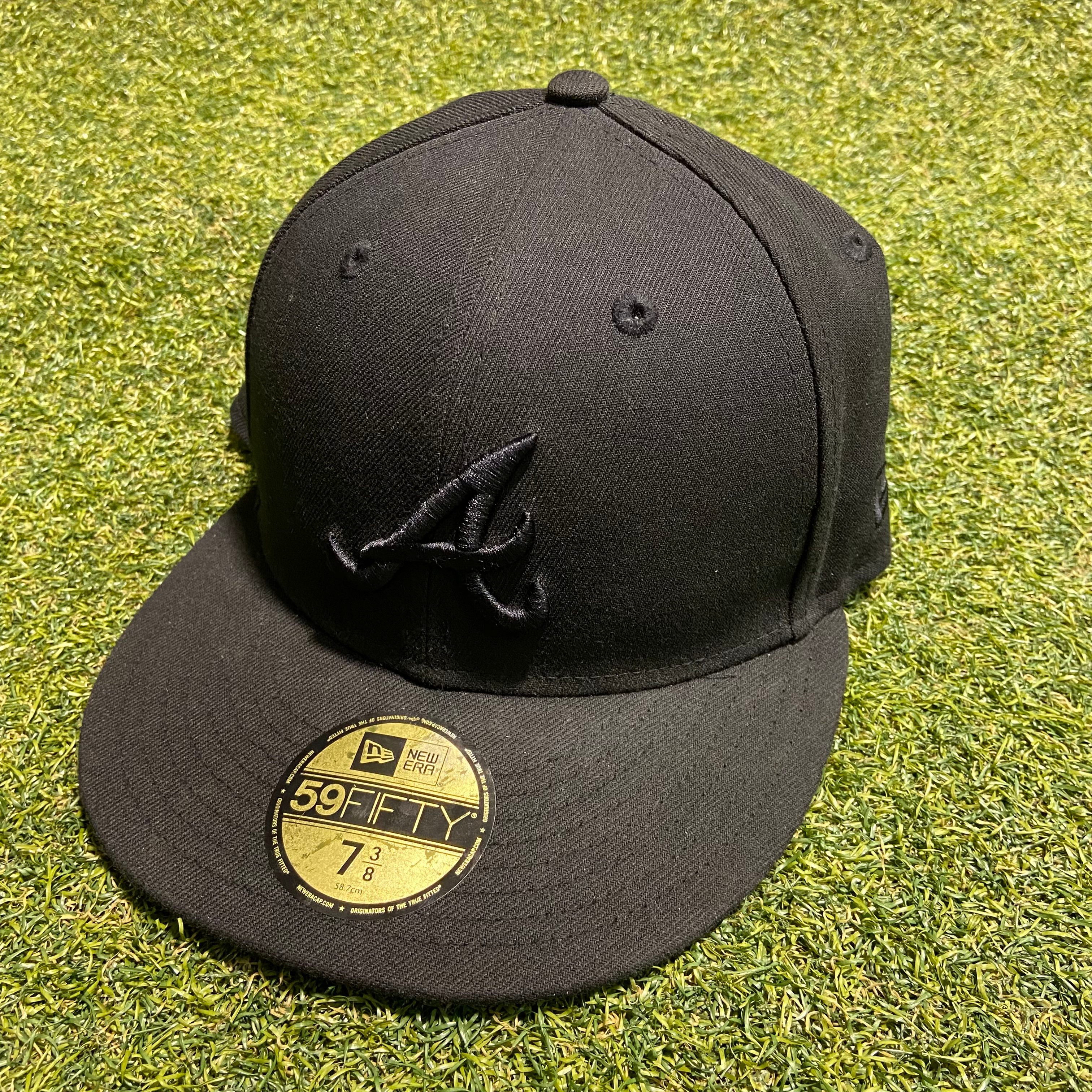 Black Atlanta Braves Fitted: 7 3/8