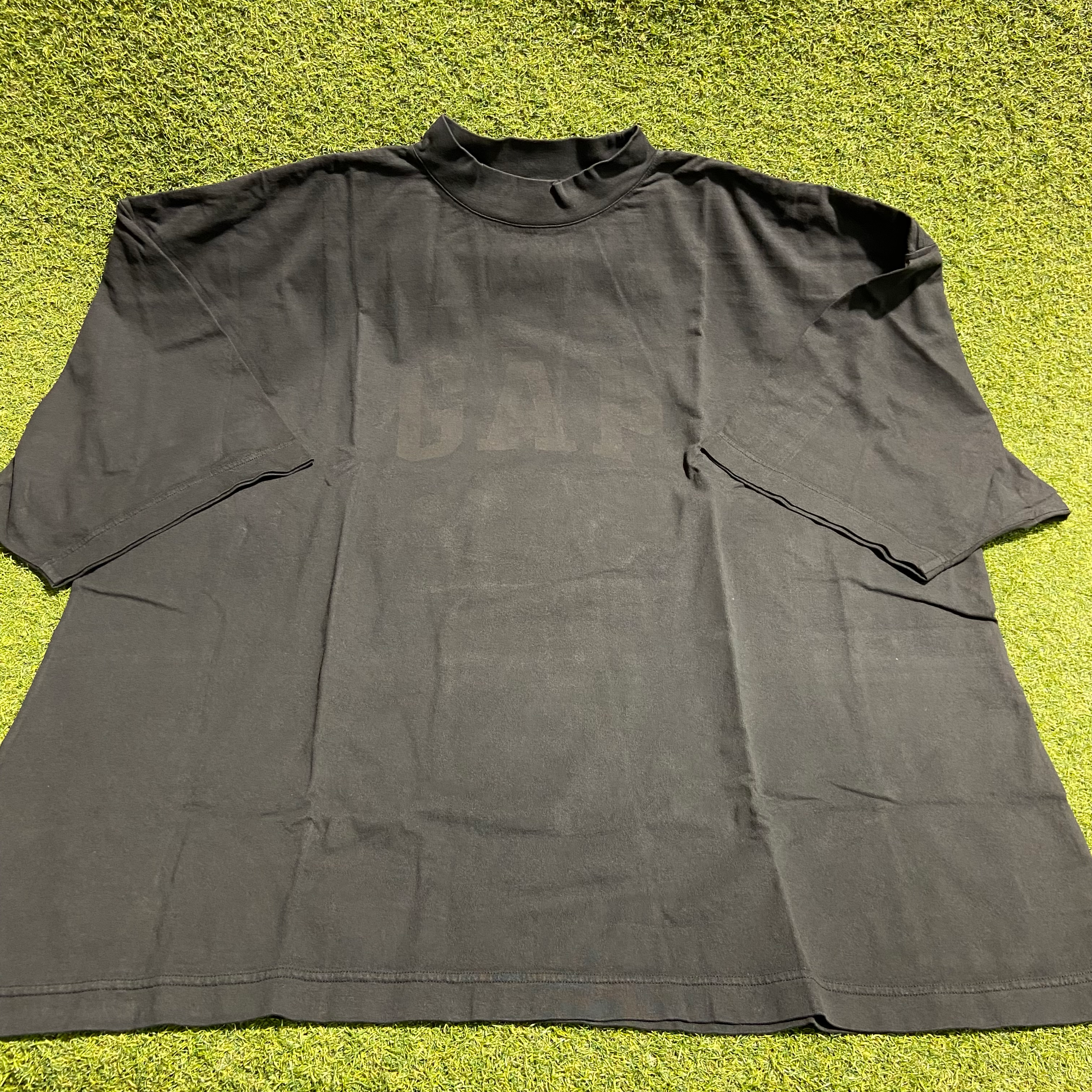 Black Yeezy Gap Engineered By Balenciaga Dove 3/4 Sleeve Shirt: XL